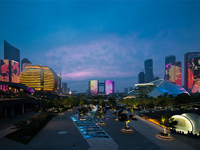 Glorioso G20, Charming Hangzhou - Iluminação Temática da Cúpula G20 em Hangzhou -Qianjiang Cidade Nova