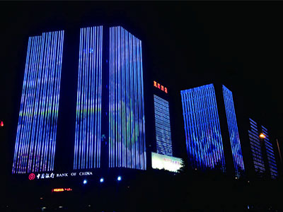 Iluminação exterior LED Design de Suqian Financial Fortune Plaza