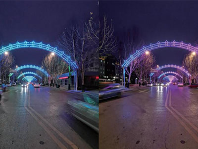 Projeto da iluminação da paisagem do túnel do tempo de Jinkangdao em Bazhou, Hebei