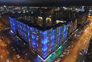 2017.11 Iluminação de Edifício de Apartamentos em Nursultan - AISANAM, Cazaquistão