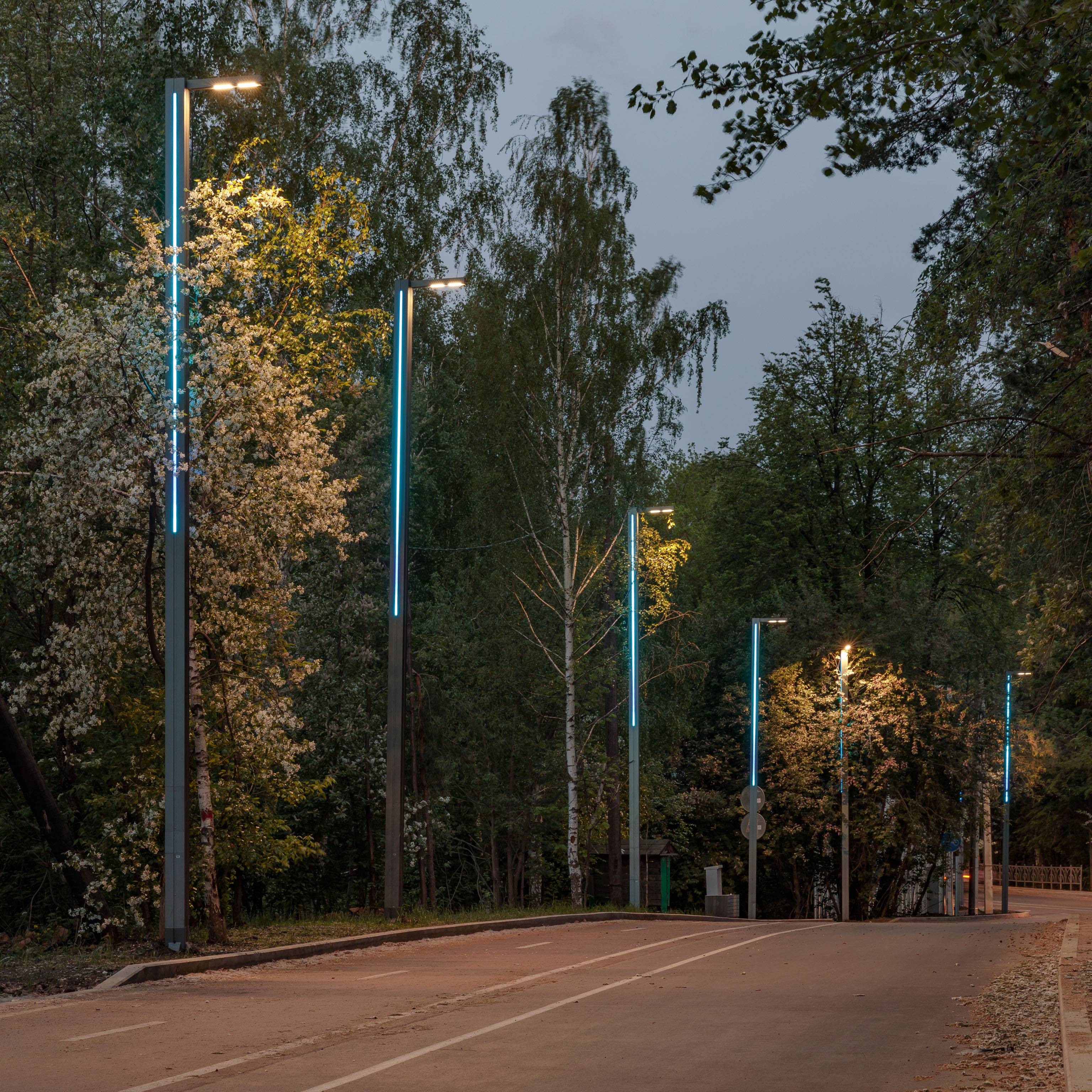2021.6 Iluminação do Parque Florestal Sartash, Yekaterinburg, Rússia